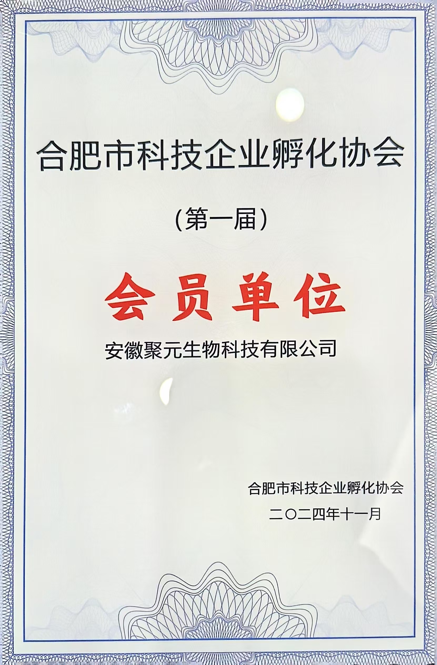 安徽聚元生物科技孵化器參加合肥市科技企業孵化協會成立大會